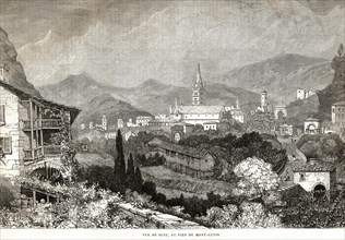 Vue de Suse, au pied du Mont-Cenis (1864).
