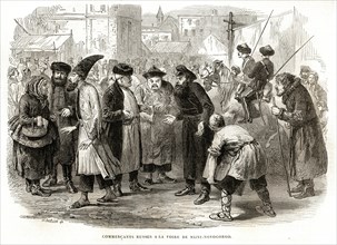 Commerçants russes à la foire de Nijni-Novogorod (1864).