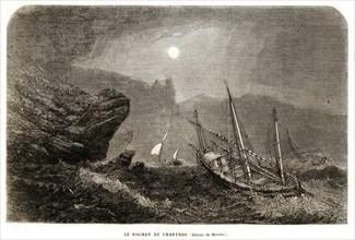 Le Rocher de Carybde (détroit de Messine) (1864).