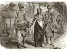 Dancing beggars in India (1864).