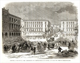 Arrival of the Emperor and Empress of Russia in Nice on the 21st October 1864.