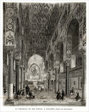La chapelle du roi Roger, à Palerme (1864).