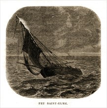 Feu Saint-Elme. Bateau  (1864).