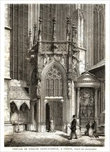 Austria. Great door in the church of Saint Stephen's, Vienna (1864).