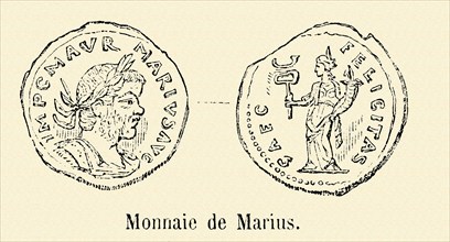 Monnaie frappée sous le règne de l'Empereur Marius
