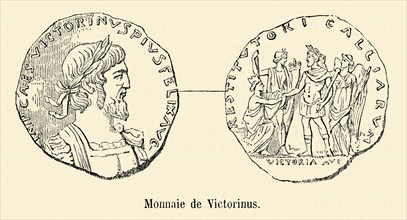 Coin minted under the reign of Victorinus