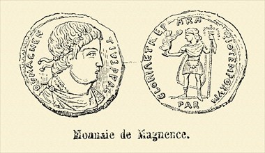 Coin minted under the reign of Magnentius
