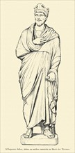 Marble statue of the Emperor Julian, kept in the Thermal Bath Museum in Paris.