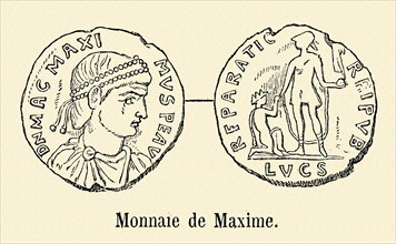 Coin minted under the reign of Maximus of Hispania