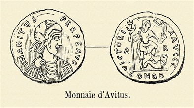 Coin minted under the reign of Avitus
