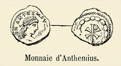 Coin minted under the reign of Anthemius