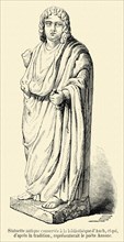Statuette antique conservée à la bibliothèque d'Auch, et qui, d'après la tradition, représenterait le poète Ausone.