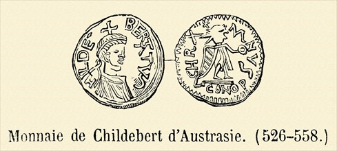 Coin minted under the reign of Childebert II