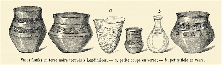 Frankish vases of black soil, found in Londinières.