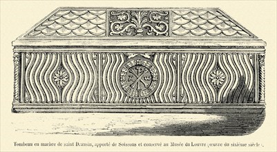 Marble tomb of Saint Drausin, from Soissons and housed at the Louvre.
