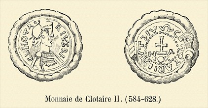 Money of Chlothar II (584-628).
