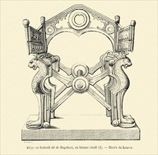 Siège ou fauteuil dit de Dagobert, en bronze ciselé.