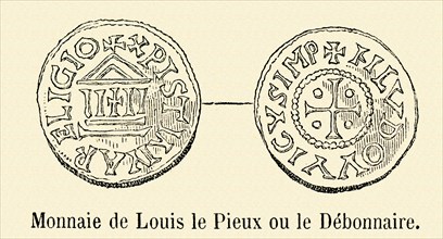 Monnaie de Louis le Pieux ou le Débonnaire.