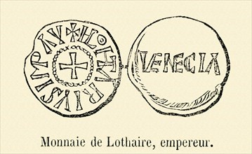Monnaie de Lothaire, empereur.