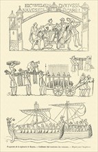 Sections of the Bayeux Tapestry.