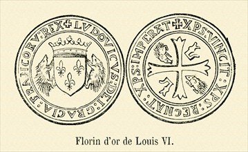 Gold florin (currency) of Louis VI.