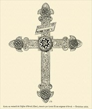 Crucifix ordained with rubies from the Church of Orval (Cher), donated by Louis IX to the Lord of the Orval.