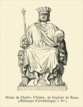 Statue de Charles d'Anjou, au Capitole de Rome.