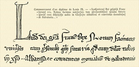 Beginning of a decree by Louis IX.