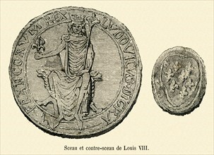 Sceau et contre-sceau de Louis VIII.