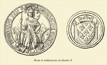 Sceau et contre-sceau de Charles V.