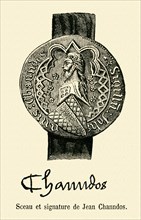 Seal and signature of Jean Chandos.