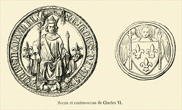 Sceau et contre-sceau de Charles VI.