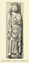 Statue de Philippe IV, à l'abbaye de Saint-Denis.