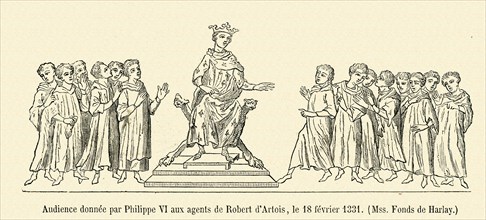 Audience donnée par Philippe VI aux agents de Robert d'Artois, le 18 février 1331.