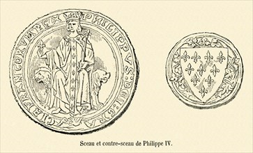 Sceau et contre-sceau de Philippe IV.