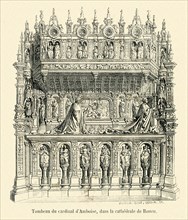 Tombeau du cardinal d'Amboise, dans la cathédrale de Rouen.