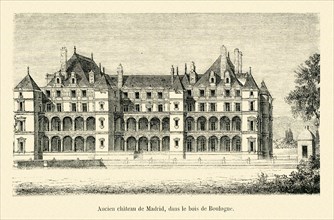 Ancien château de Madrid (Neuilly sur Seine) dans le Bois de Boulogne.