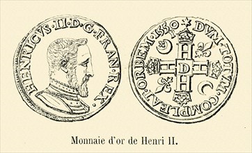Monnaie d'or de Henri II.