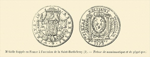 Médaille frappée pour perpétuer le souvenir du massacre de la Saint-Barthélémy.