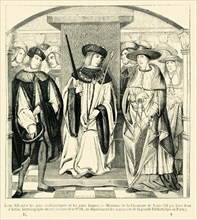Louis XII entre les Pairs éccésiastiques et les Pairs laïques.
