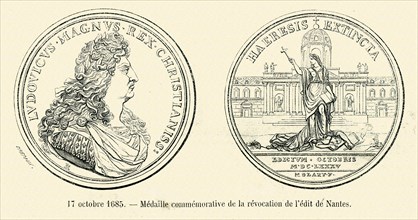 Commemorative medal celebrating the revocation of the Edict of Nantes.