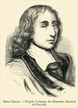 Blaise Pascal, according to the embossment of the "Illustrious Men" of Perrault.