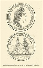Médaille commémorative de la paix des Pyrénées.