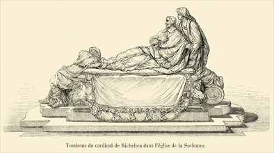 Tomb of Cardinal Richelieu in the Chuch of Sorbonne.