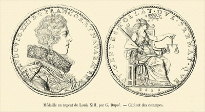 Médaille en argent de Louis XIII, par G. Dupré