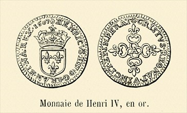 Monnaie de Henri IV, en or.