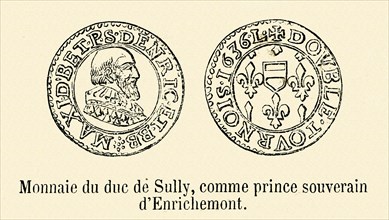 Coin of the Duke of Sulley, as the sovereign prince of Enrichemont.