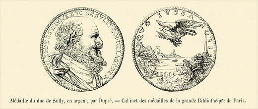Médaille du duc de Sully, en argent, par Dupré.