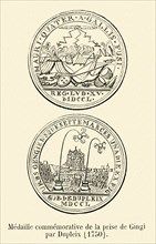 Médaille commémorative de la prise de Gingi par Dupleix.