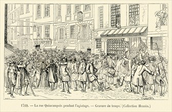 La rue Quincampoix pendant l'agiotage.